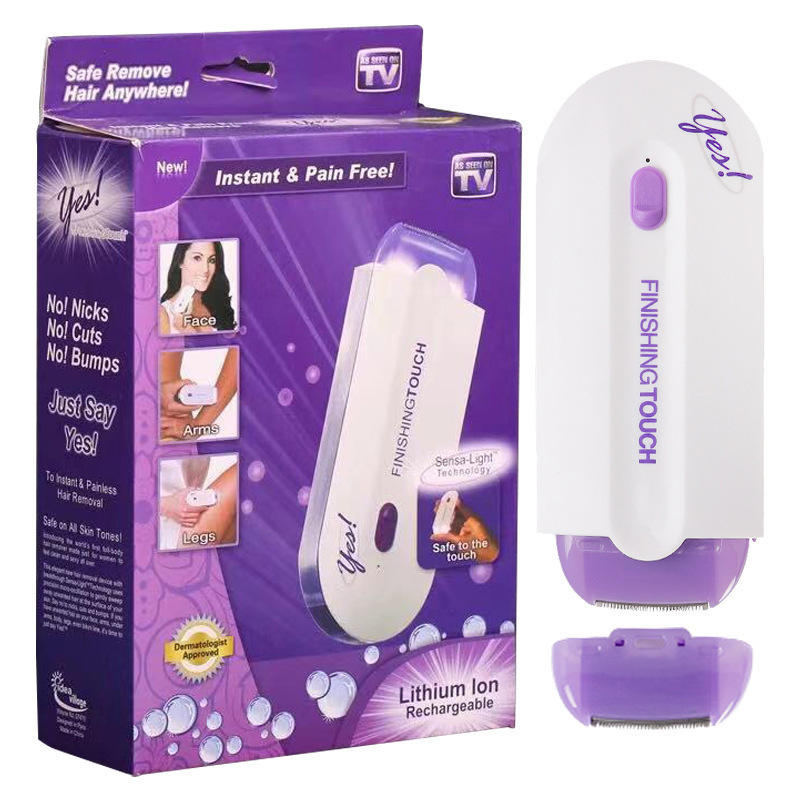 2-in-1 Women Hair Remover Painless USB Rechargeable Trimmer&Mini Shaver for Face Body & Bikini
